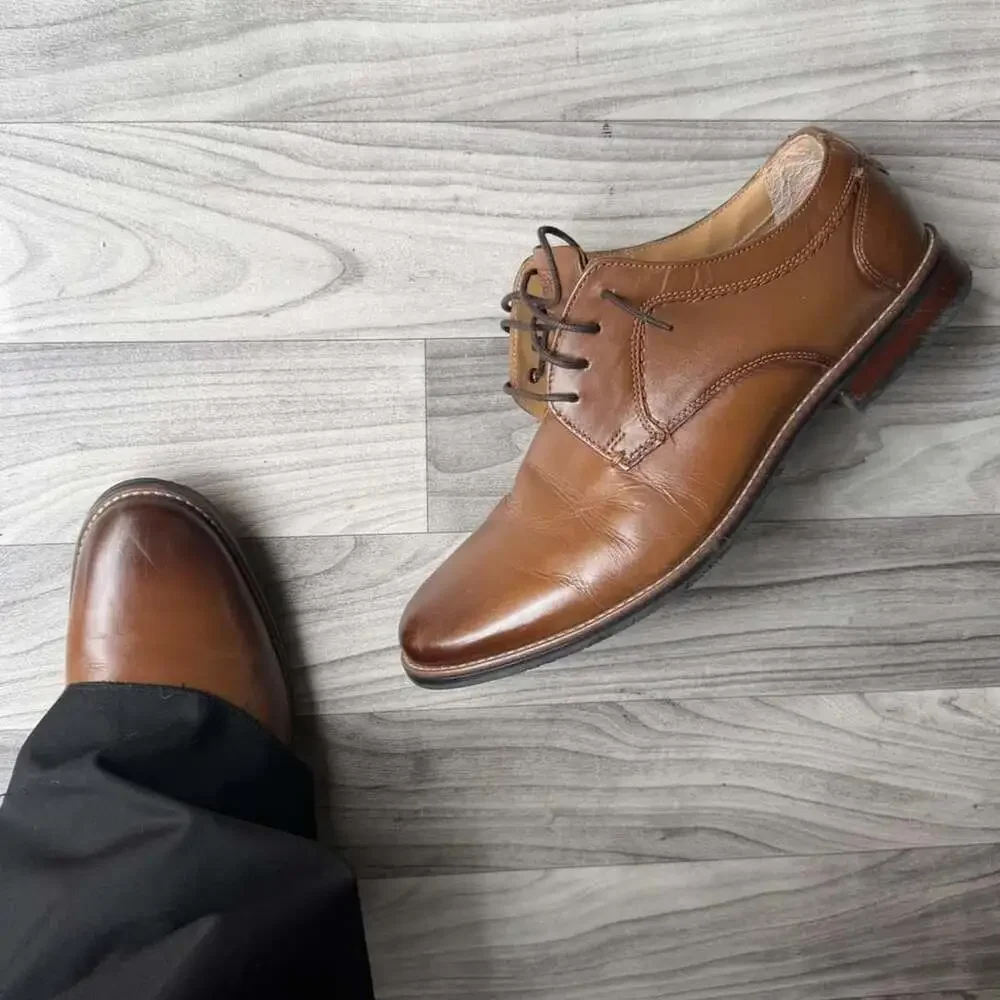 Nunn Bush Brown Leather Oxford Dress Shoes Size 12 M